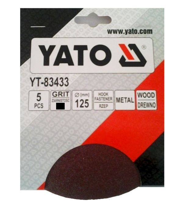 Csiszolópapír tépőzáras P 80 × 125 mm 5 db /csomag Kód:YT-834333