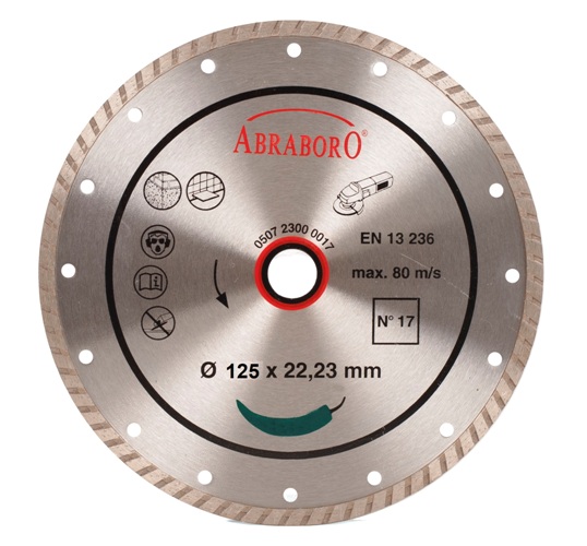 Gyémántkorong Abraboro Turbo 125 × 22 mm extra erős Kód:02991