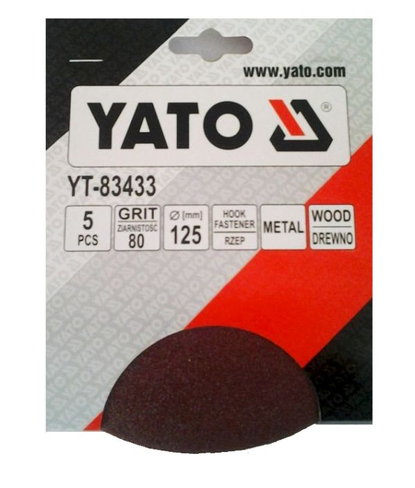 Csiszolópapír tépőzáras P 120 × 125 mm 5 db /csomag Kód:YT-83435