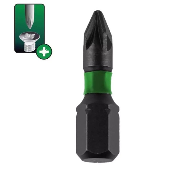 Bit ütvecsavarozókhoz PZ2 1/4" 25 mm Kód:18A51PZ20
