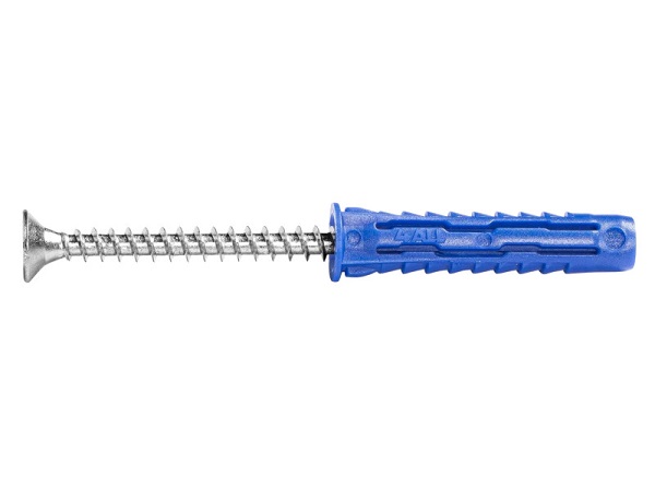 4ALL nagyteljesítményű nylon dübel 8x40 mm+Süllyf. csavar 5x60 mm (10db/csomag) ... R-S11-4ALL-08+/10