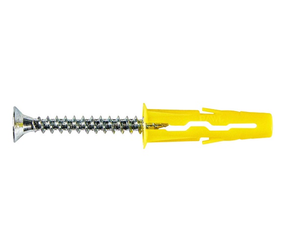 Minden anyaghoz alkalmas műa. tipli  5x24 mm+Süllyf. Csavar 3,5x30 mm(40db/csomag) ...R-S11-UNO-05+/40