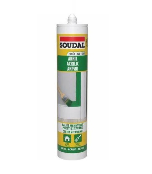 Soudal akryl fehér 280 ml Kód:SOU154565