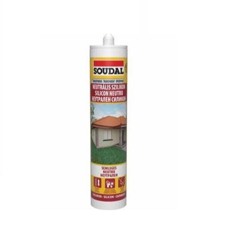 Soudal neutrális szilikon szintelen 280ml Kód:SOU103245