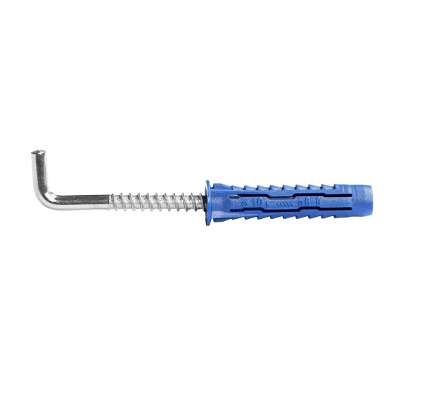  4ALL nylon dübel 8x40 mm+derékszögű kampó 4,5x70 mm (8db/csom.) Kód:R-S11-4ALL-08K/8