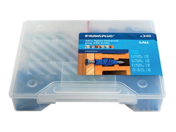 4ALL nagyteljesítményű nylon dübel + Süllyf. csavar szett (340db/doboz) Kód:R-T1-4ALLMIX-01+
