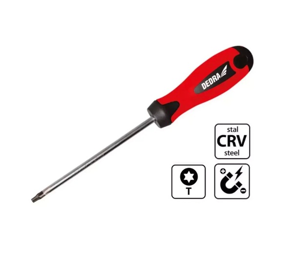 Csavarhúzó Torx T10x 80 mm, CrV mágneses Kód:06A034
